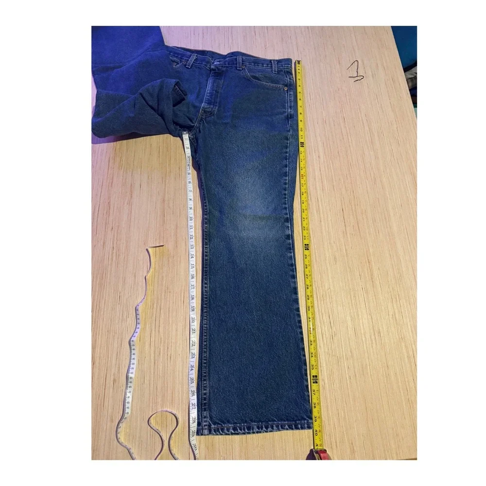 Levis 517 Vintage Mens Bootcut Jeans Medium Wash Denim 36x30 Blue Red Tab 38